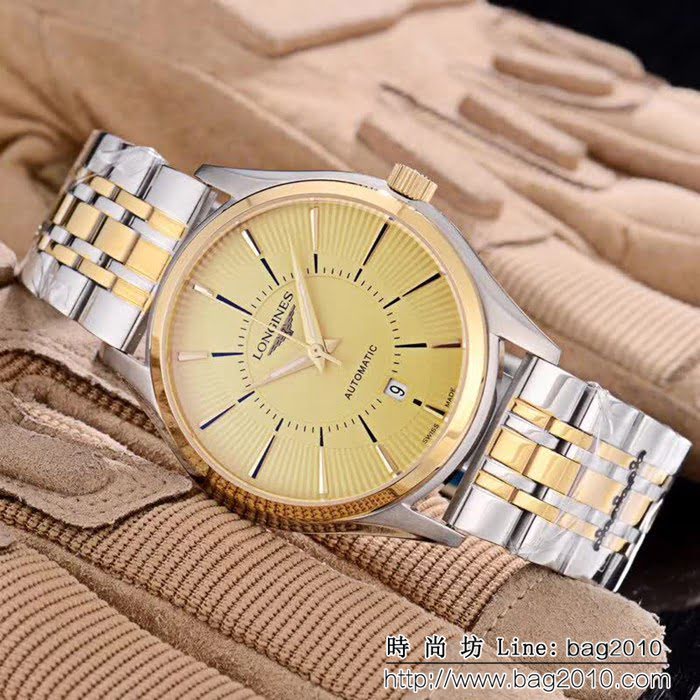 LONGINES浪琴 兩針半 小牛皮錶帶 精品男士腕表 WSS1094